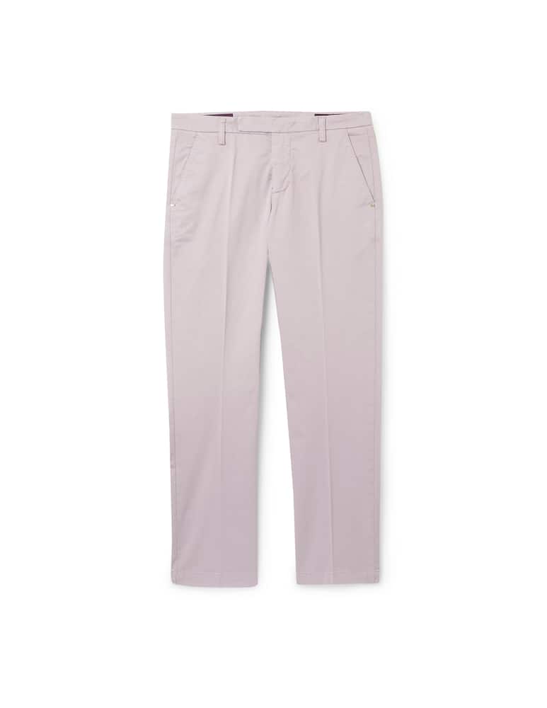 rinascente Entre Amis Satinized cotton chino regular fit pant - violet