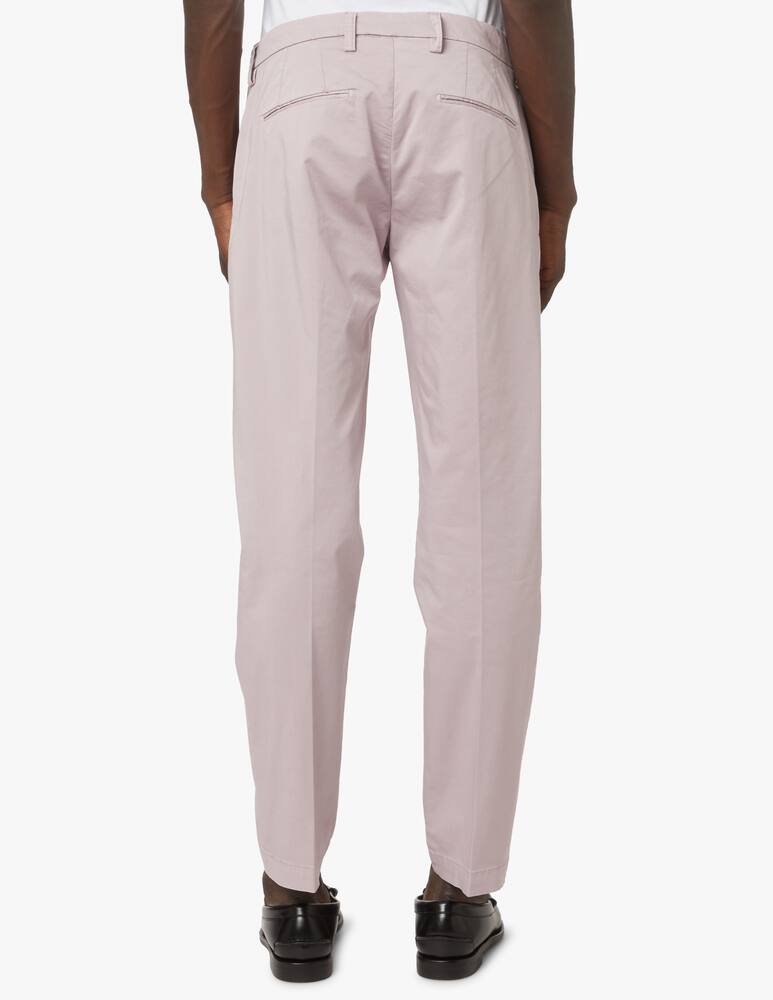 rinascente Entre Amis Satinized cotton chino regular fit pant - violet