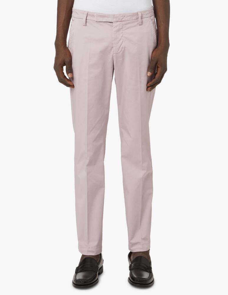 rinascente Entre Amis Satinized cotton chino regular fit pant - violet