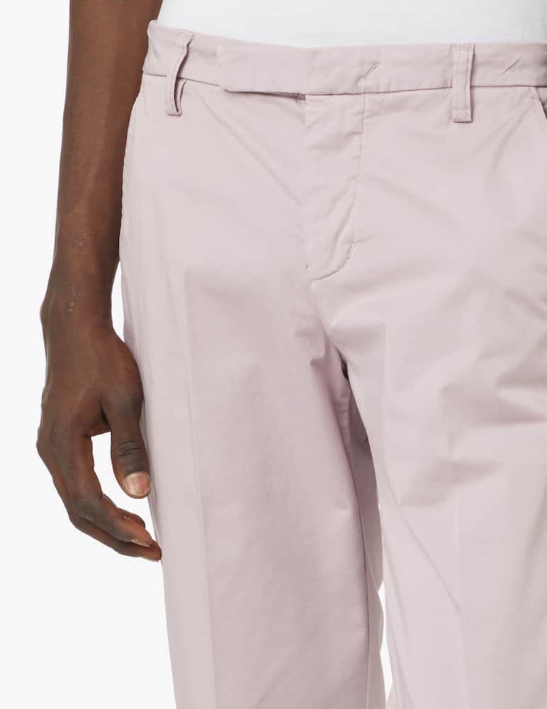 rinascente Entre Amis Satinized cotton chino regular fit pant - violet