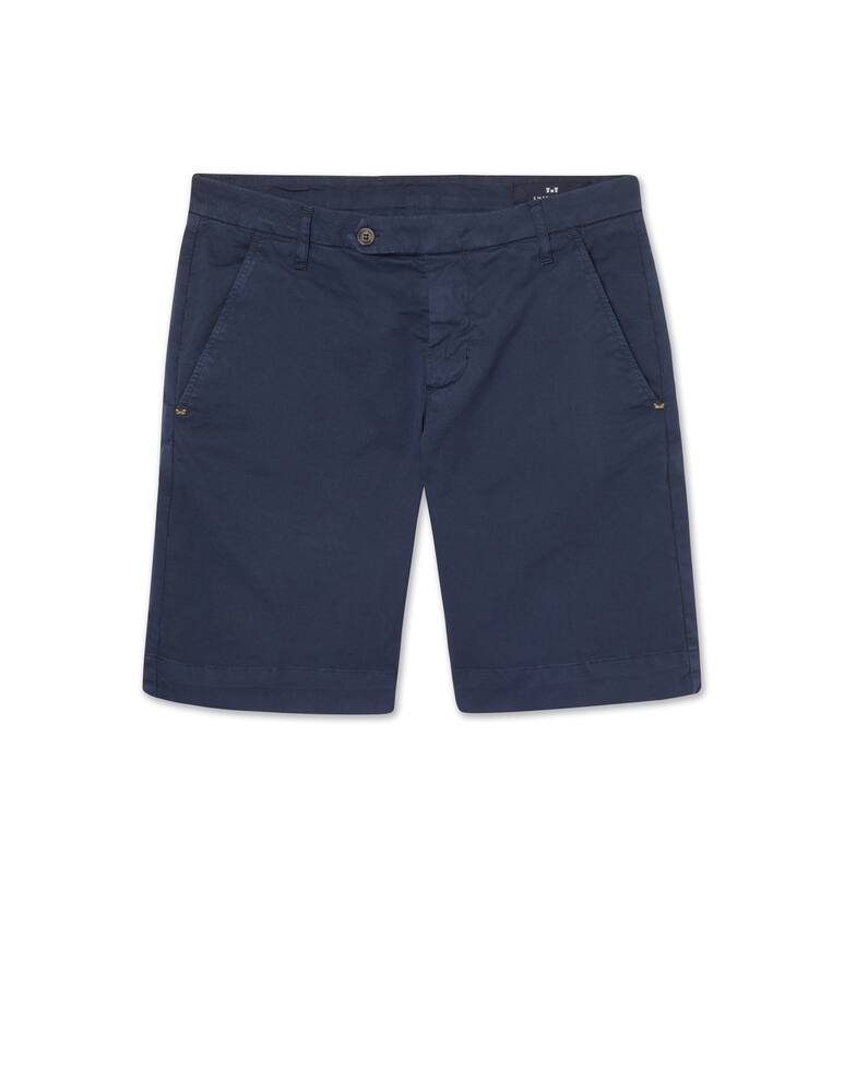 rinascente Entre Amis Satinized cotton chino short - blue