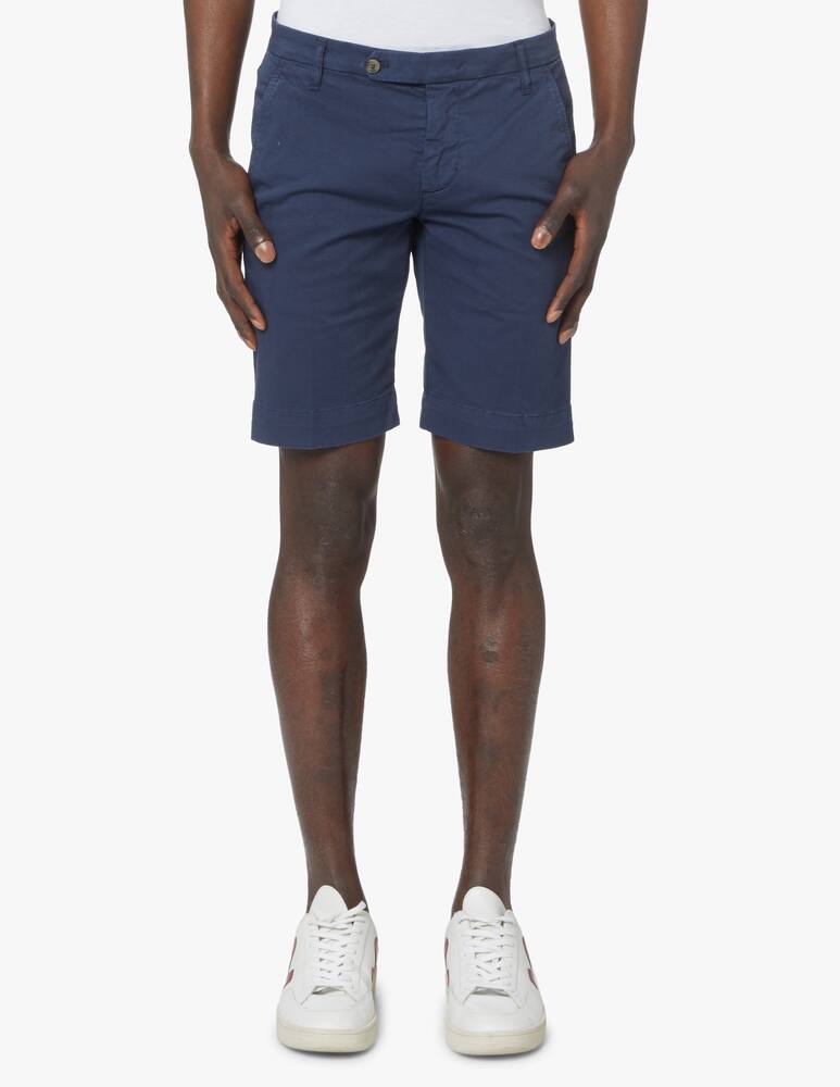 rinascente Entre Amis Satinized cotton chino short - blue