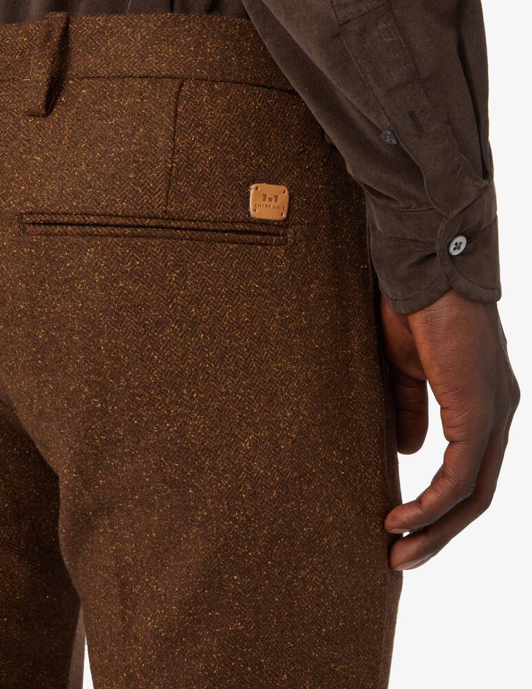 rinascente Entre Amis Herringbone wool pant - Brown