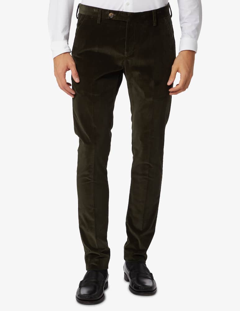 rinascente Entre Amis Pantalone in velluto 1000r - Verde