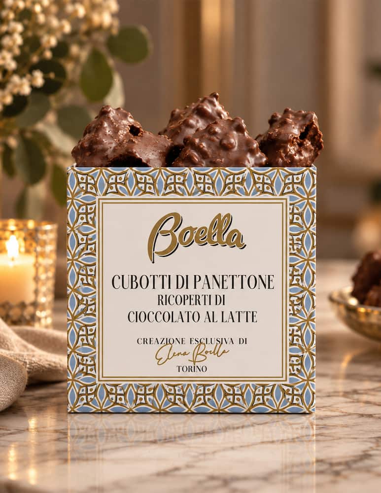 Boella & Sorrisi Cubotti Panettone al Cioccolato Latte 300g - immagine 2 Boella & Sorrisi Cubotti Panettone al Cioccolato Latte 300g - immagine 2