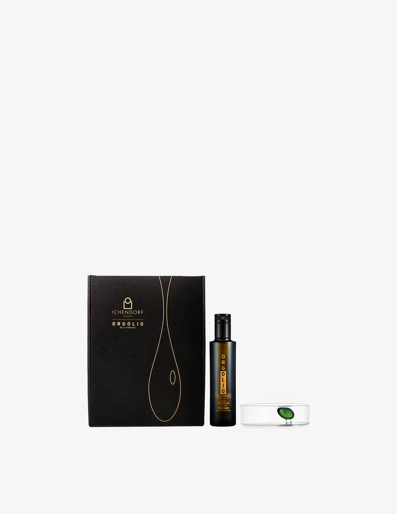 Orgolio della Poderina 500-ml oil gift set with an Ichendorf saucer - picture 1 Orgolio della Poderina 500-ml oil gift set with an Ichendorf saucer - picture 1