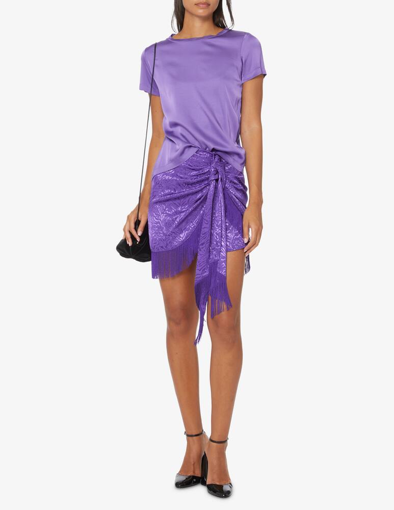 rinascente HAVEONE Satin basic t-shirt - Violet
