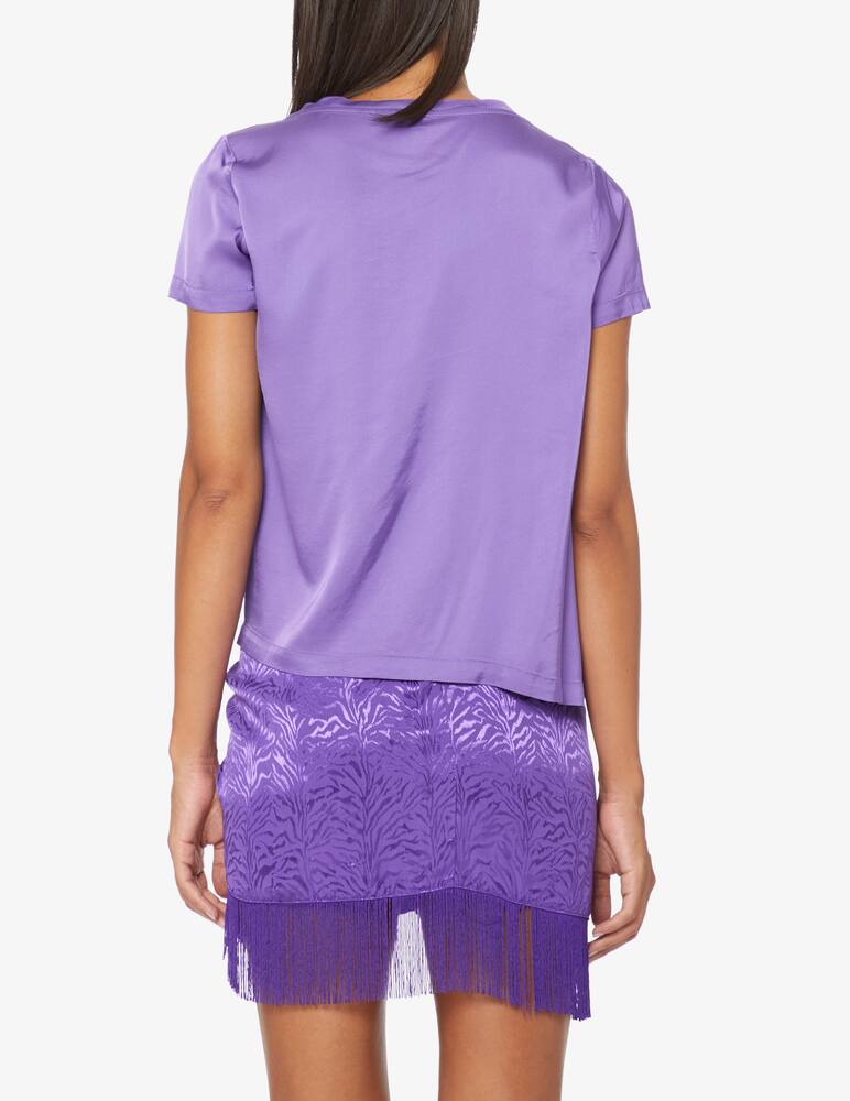 rinascente HAVEONE Satin basic t-shirt - Violet