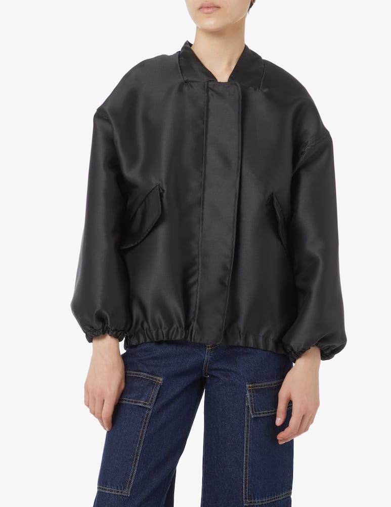 HAVEONE Giacca bomber crop in raso - Nero - immagine 1 HAVEONE Giacca bomber crop in raso - Nero - immagine 1