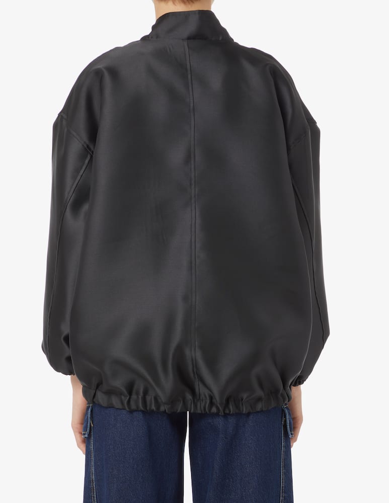 HAVEONE Giacca bomber crop in raso - Nero - immagine 3 HAVEONE Giacca bomber crop in raso - Nero - immagine 3