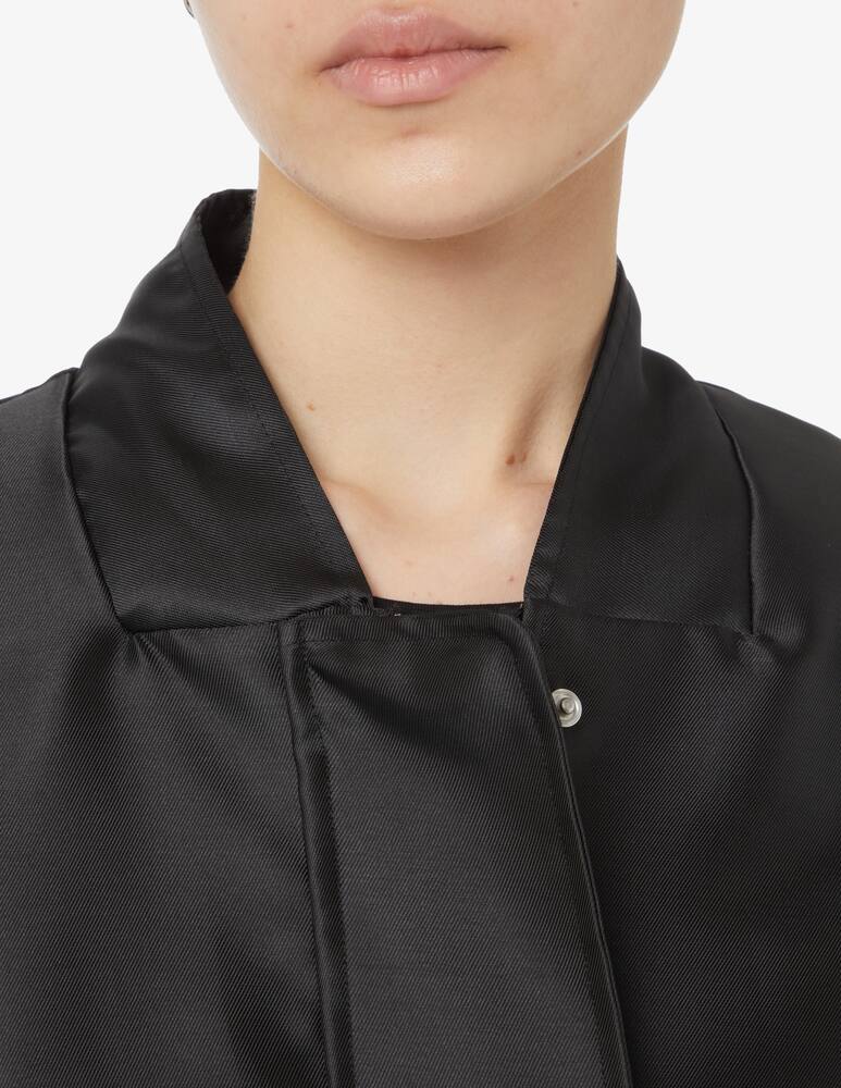rinascente HAVEONE Satin cropped bomber jacket - Black
