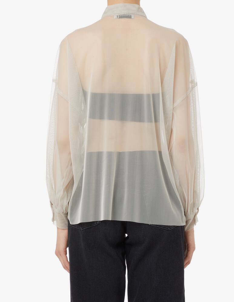 HAVEONE Camicia trasparente a manica lunga - Bianco - immagine 3 HAVEONE Camicia trasparente a manica lunga - Bianco - immagine 3