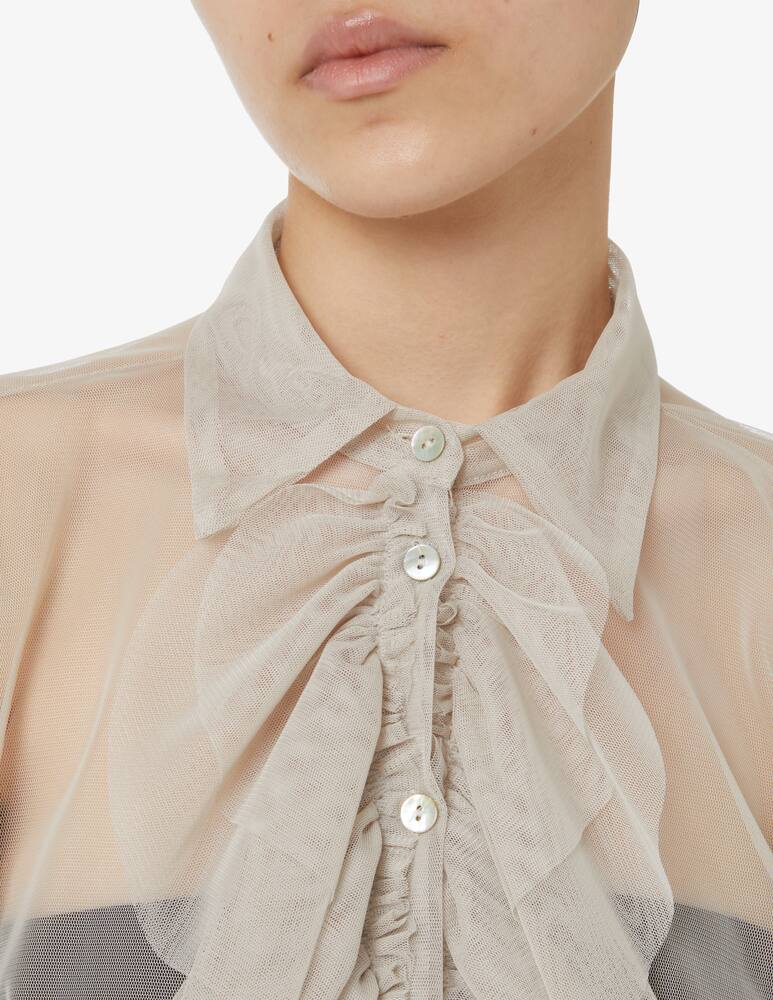 rinascente HAVEONE Camicia trasparente a manica lunga - Bianco