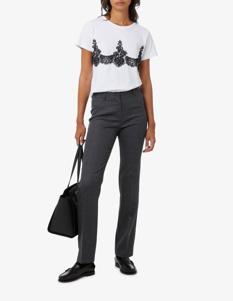 rinascente HAVEONE T-shirt with lace - White