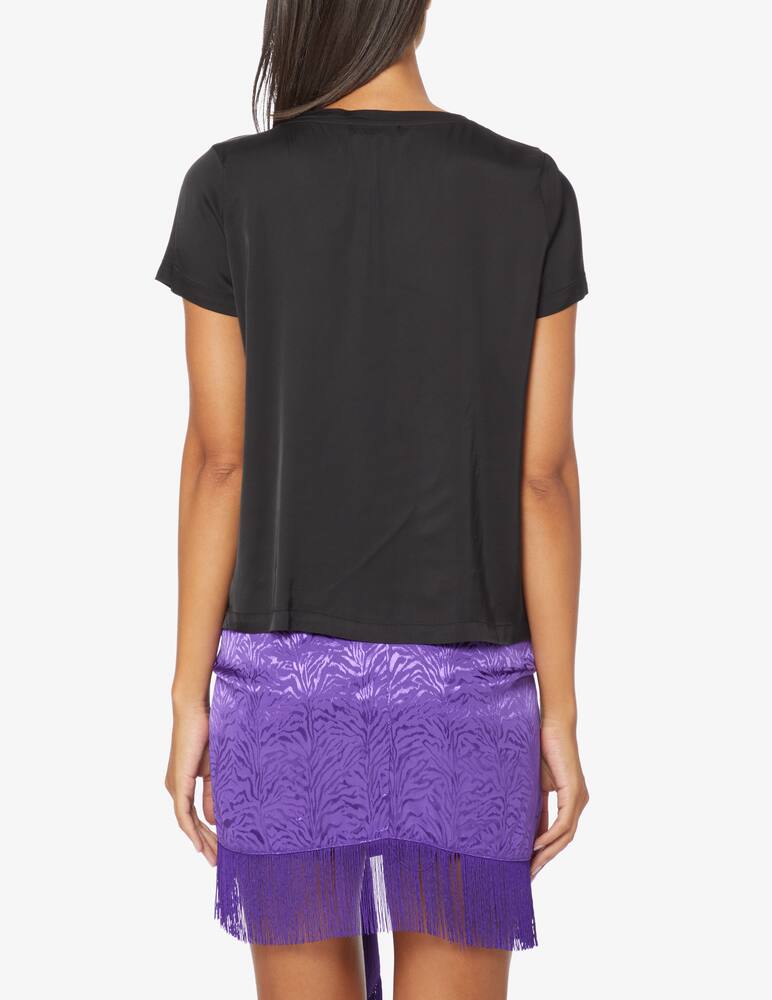 rinascente HAVEONE Satin basic t-shirt - Black