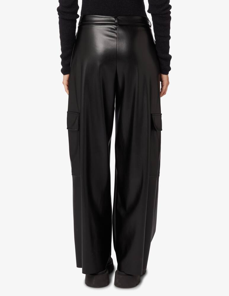 HAVEONE Faux leather cargo pants - Black - picture 3 HAVEONE Faux leather cargo pants - Black - picture 3