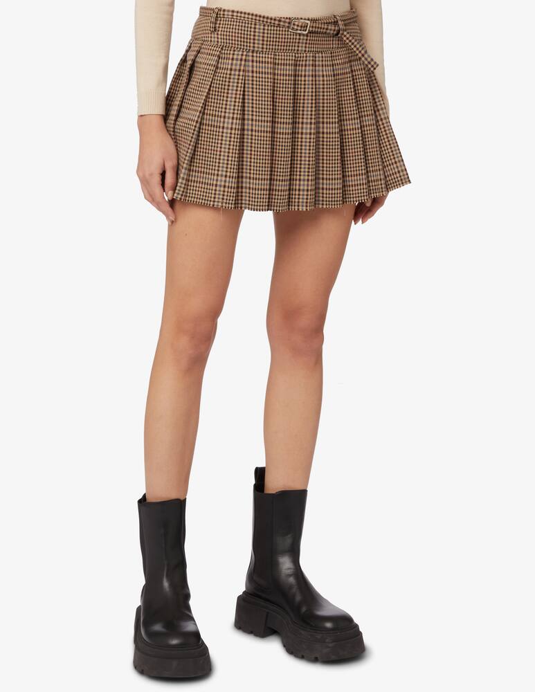 rinascente HAVEONE Gonna mini stampa check - Marrone