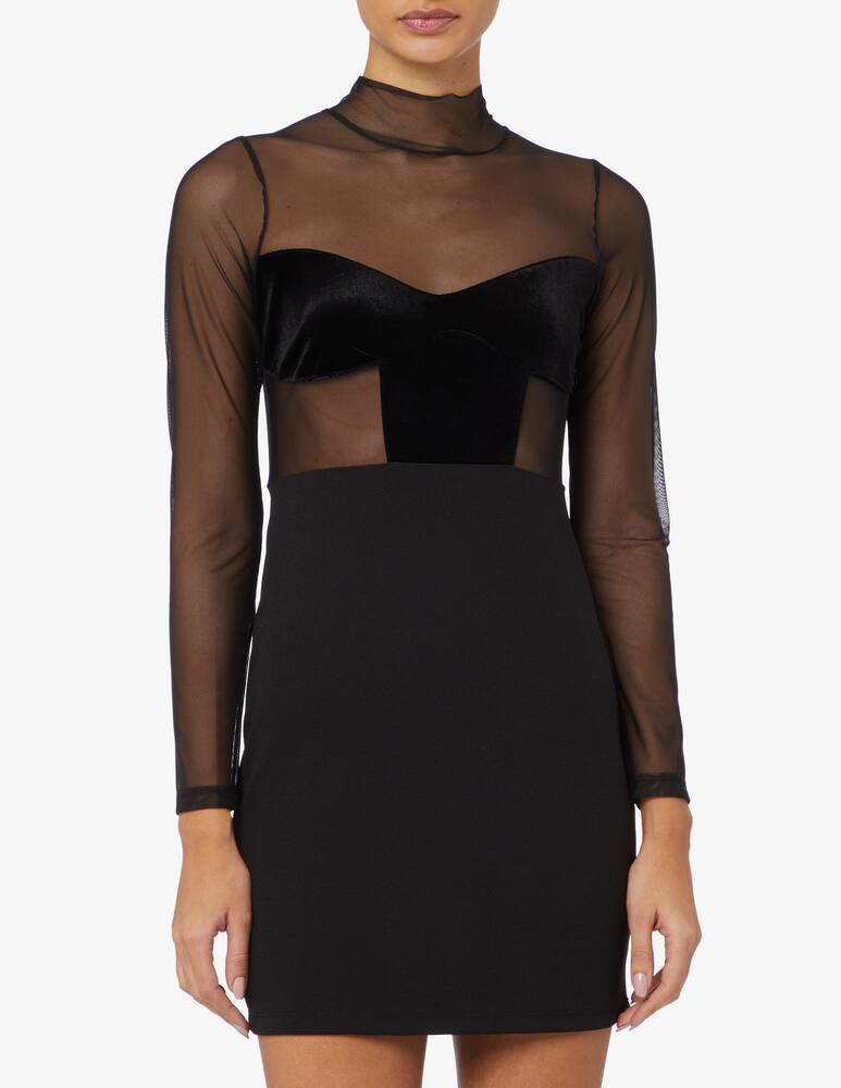 rinascente HAVEONE Abito velato con fascia in velluto