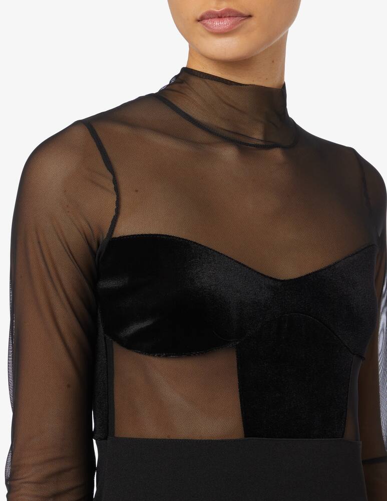 rinascente HAVEONE Abito velato con fascia in velluto