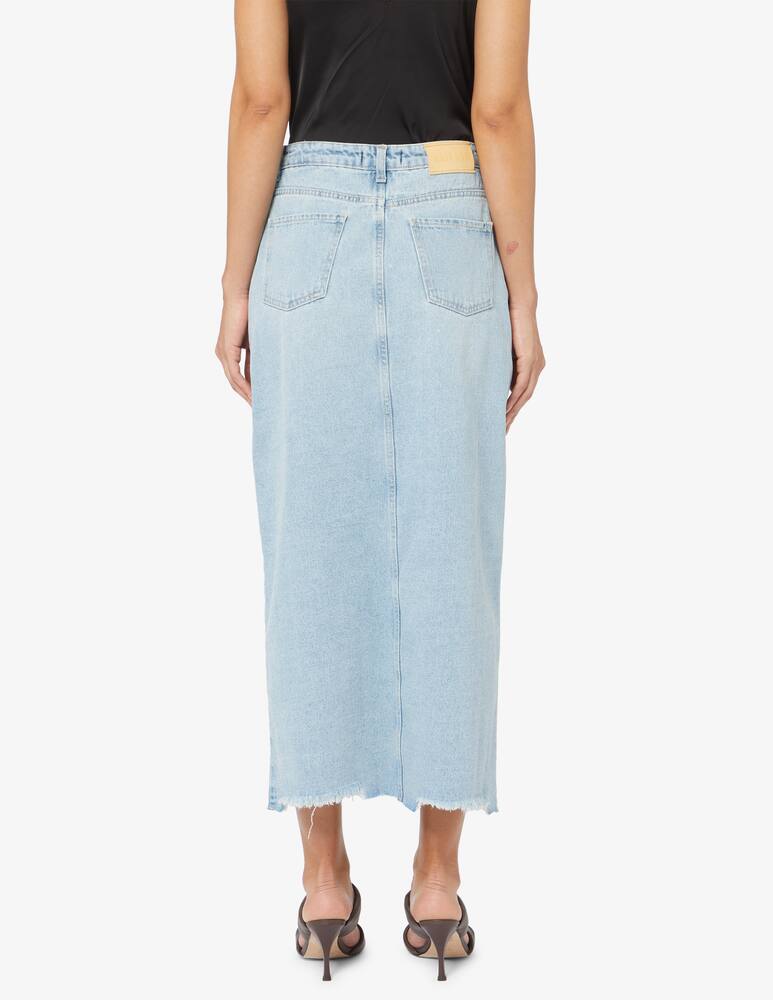 rinascente HAVEONE Denim cutout midi skirt