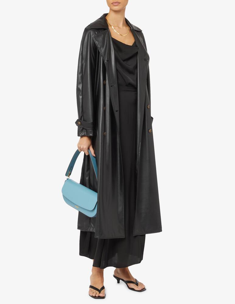 rinascente HAVEONE Leather oversize trench coat