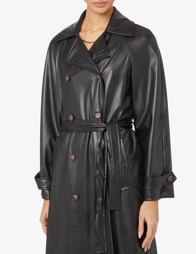 rinascente HAVEONE Leather oversize trench coat