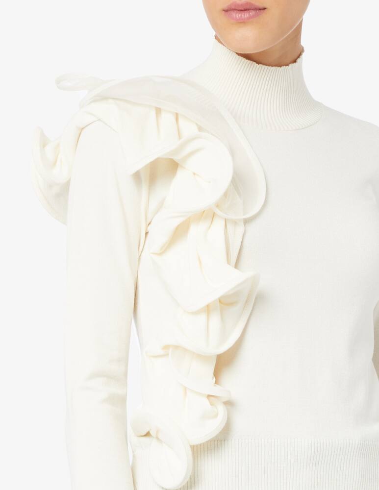 rinascente HAVEONE Side ruffled turtleneck