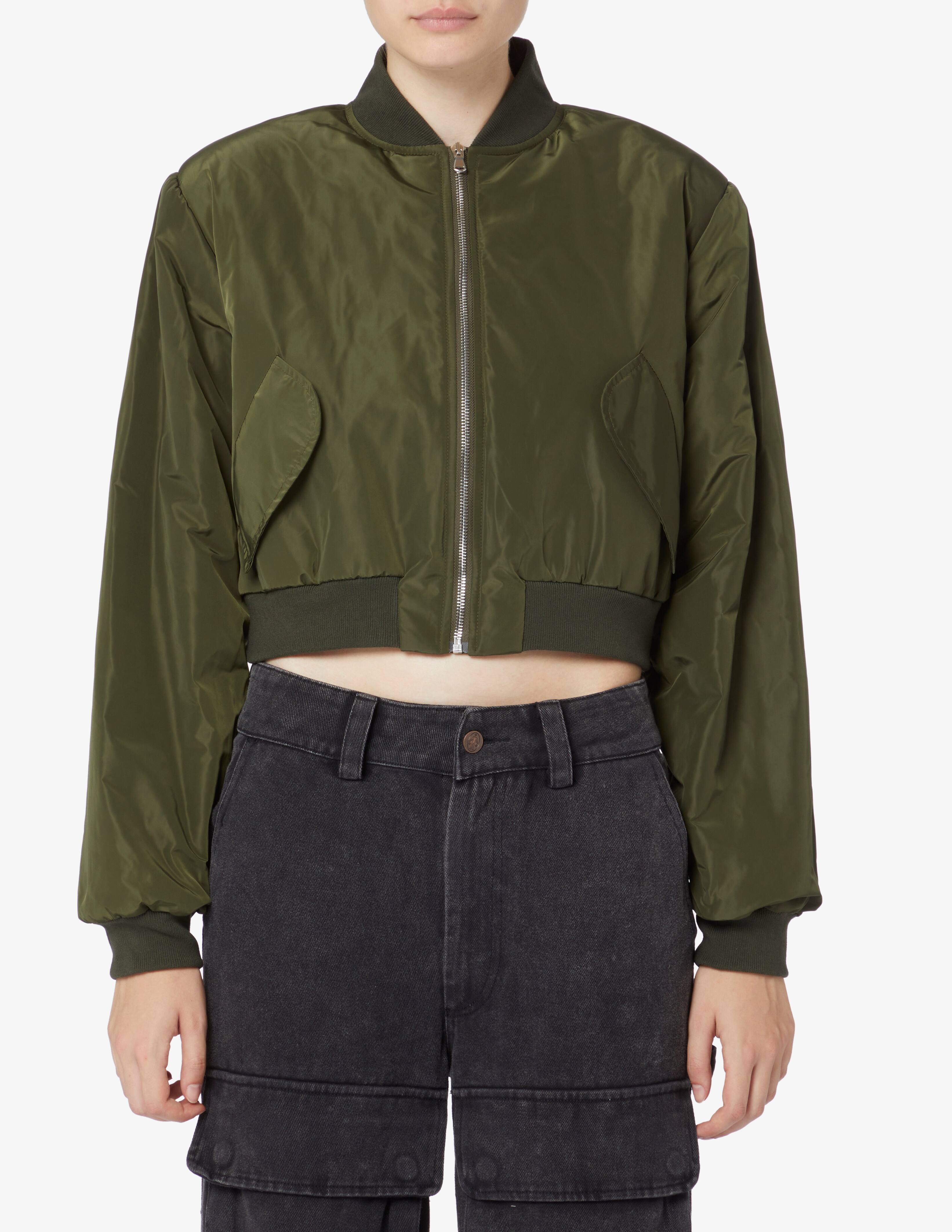 Hypha Collarless Cropped Bomber main image 0