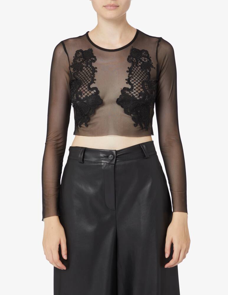 rinascente HAVEONE Lace patch sweater