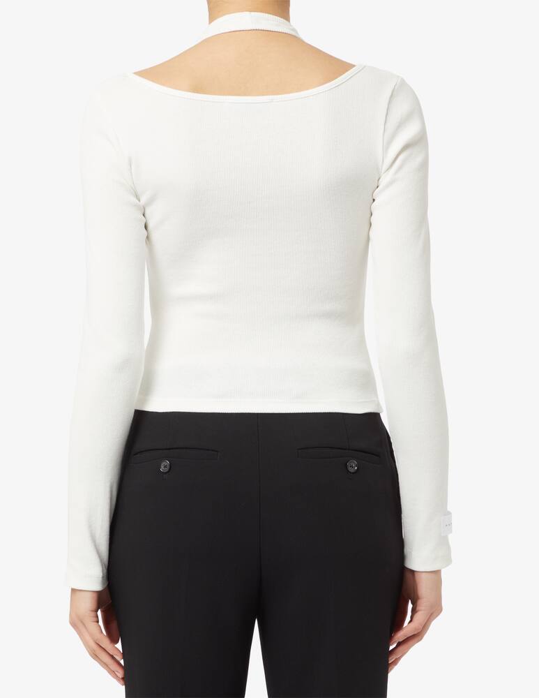 rinascente HAVEONE Ribbed T-shirt with cutout