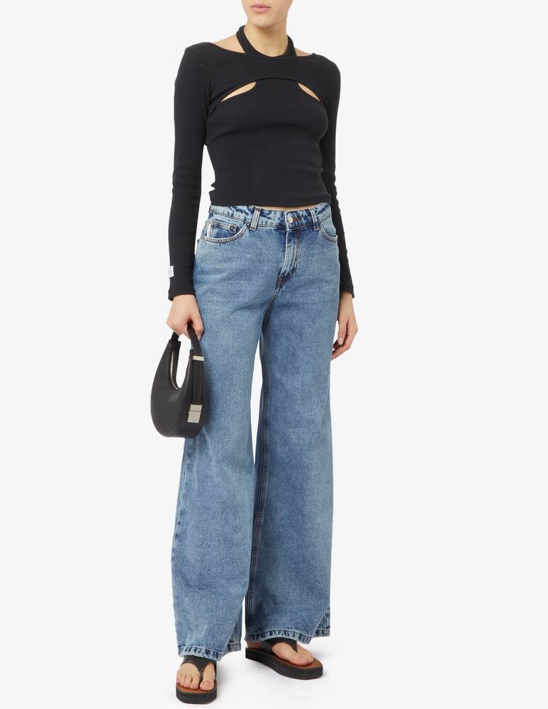 rinascente HAVEONE T-shirt a costina con cutout