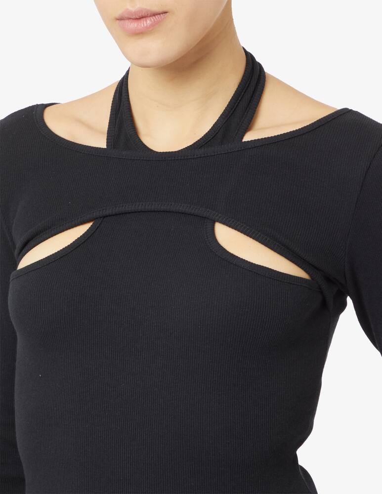 HAVEONE Ribbed T-shirt with cutout - picture 4 HAVEONE Ribbed T-shirt with cutout - picture 4