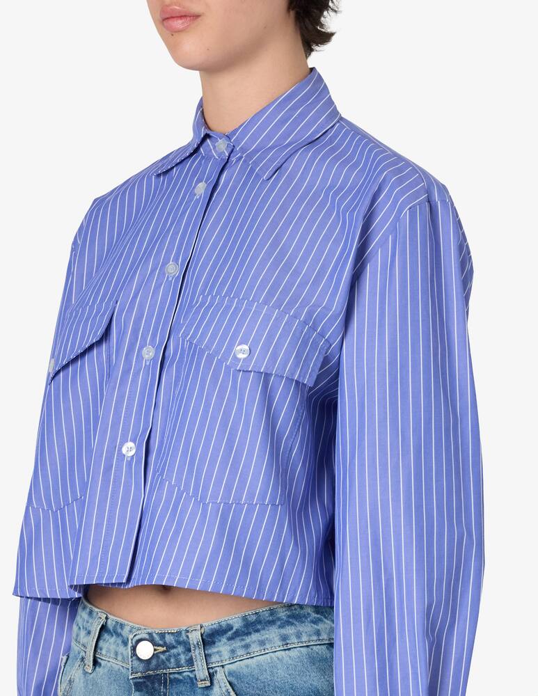 rinascente HAVEONE Cropped stripe shirt