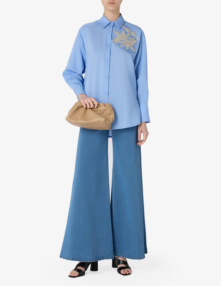 rinascente HAVEONE Striped jewel applique shirt