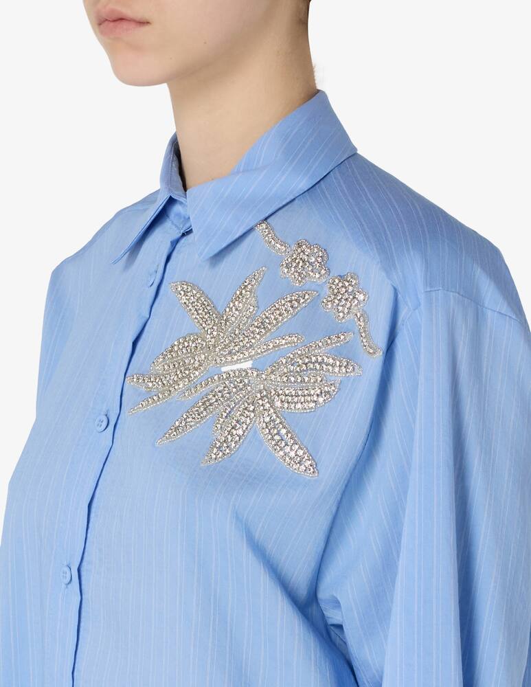 rinascente HAVEONE Striped jewel applique shirt