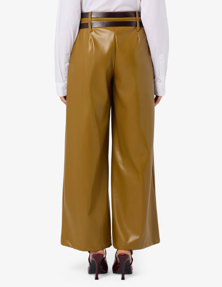 rinascente HAVEONE Faux leather wide-leg trousers