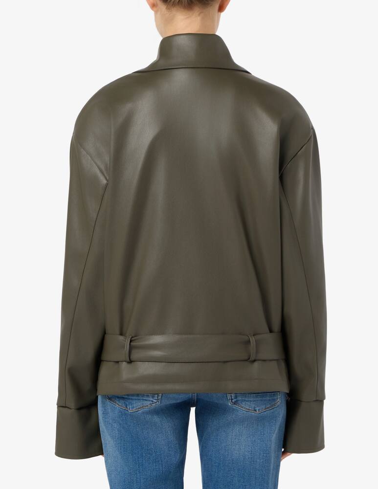 rinascente HAVEONE Faux leather belted jacket