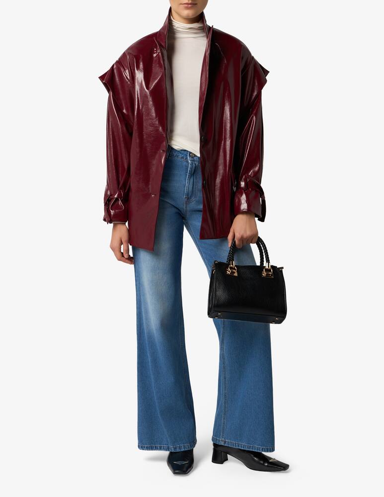 rinascente HAVEONE Lacquered belted jacket