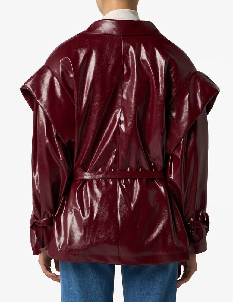 rinascente HAVEONE Lacquered belted jacket