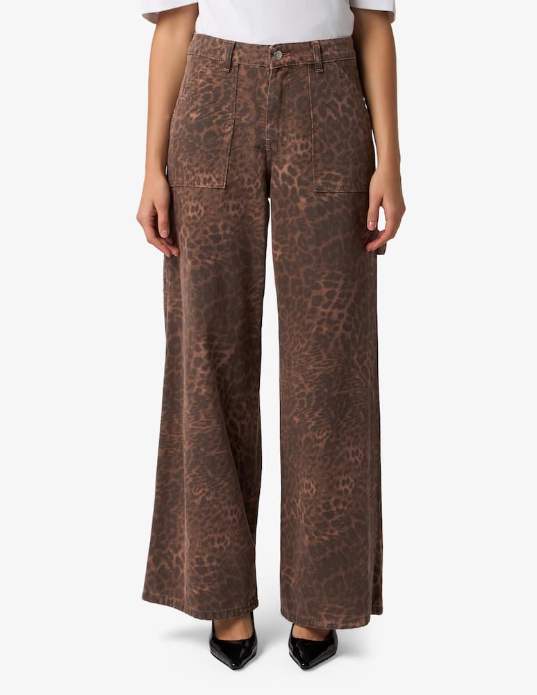 rinascente HAVEONE Carpenter leo print jeans