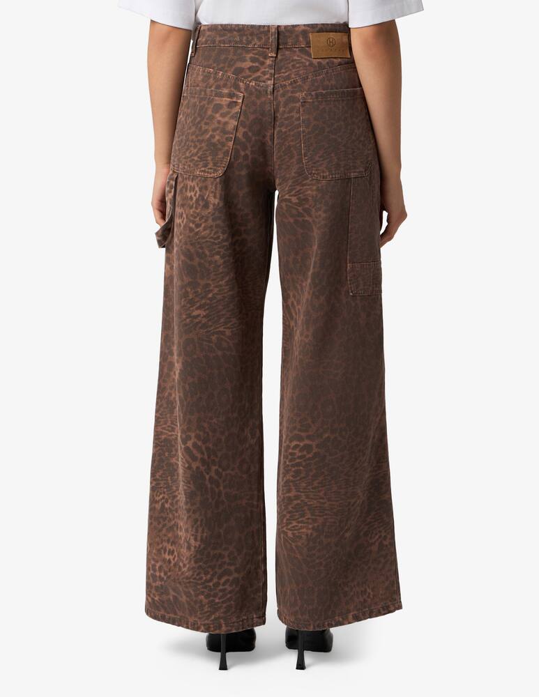 rinascente HAVEONE Carpenter leo print jeans