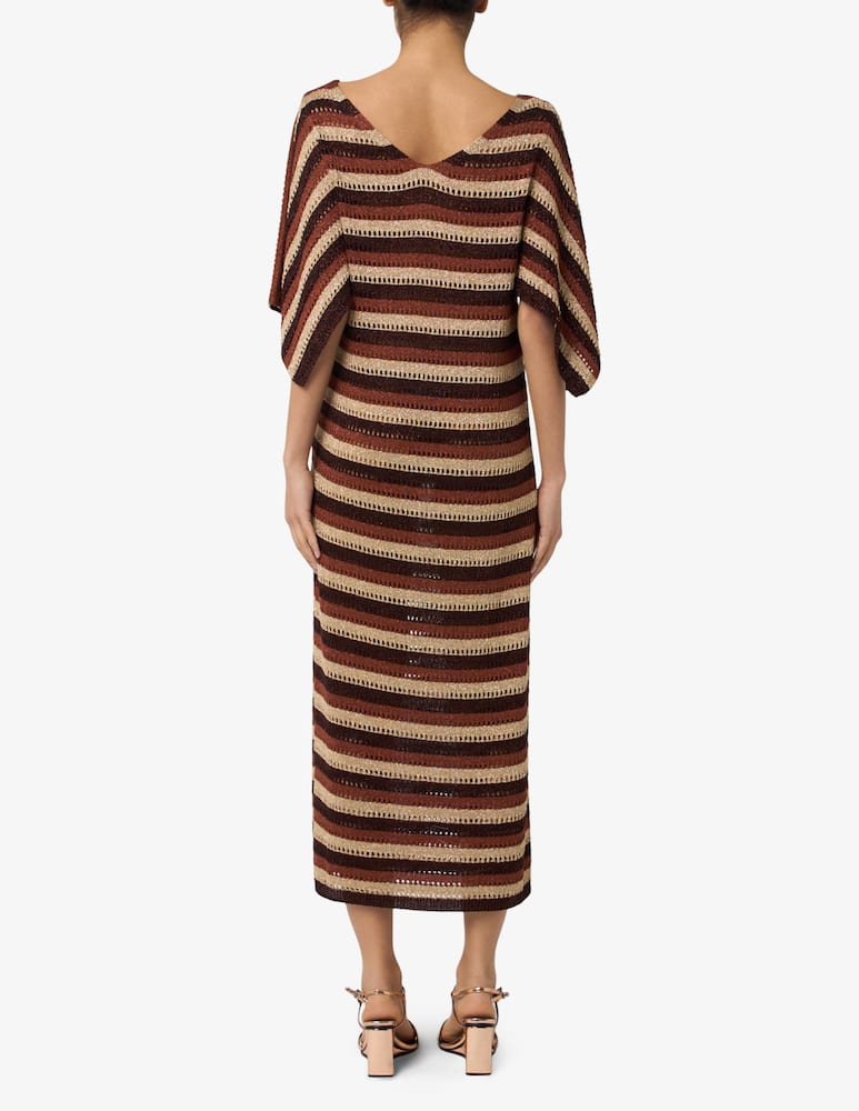 rinascente The Loom Striped crochet midi dress