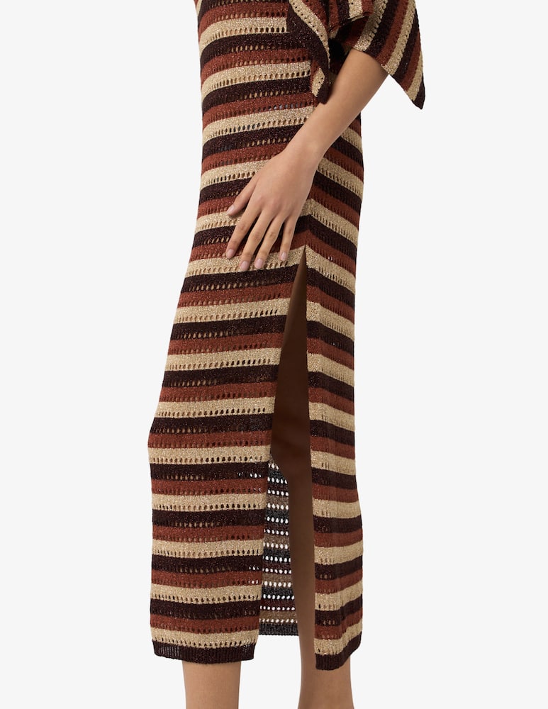 rinascente The Loom Striped crochet midi dress