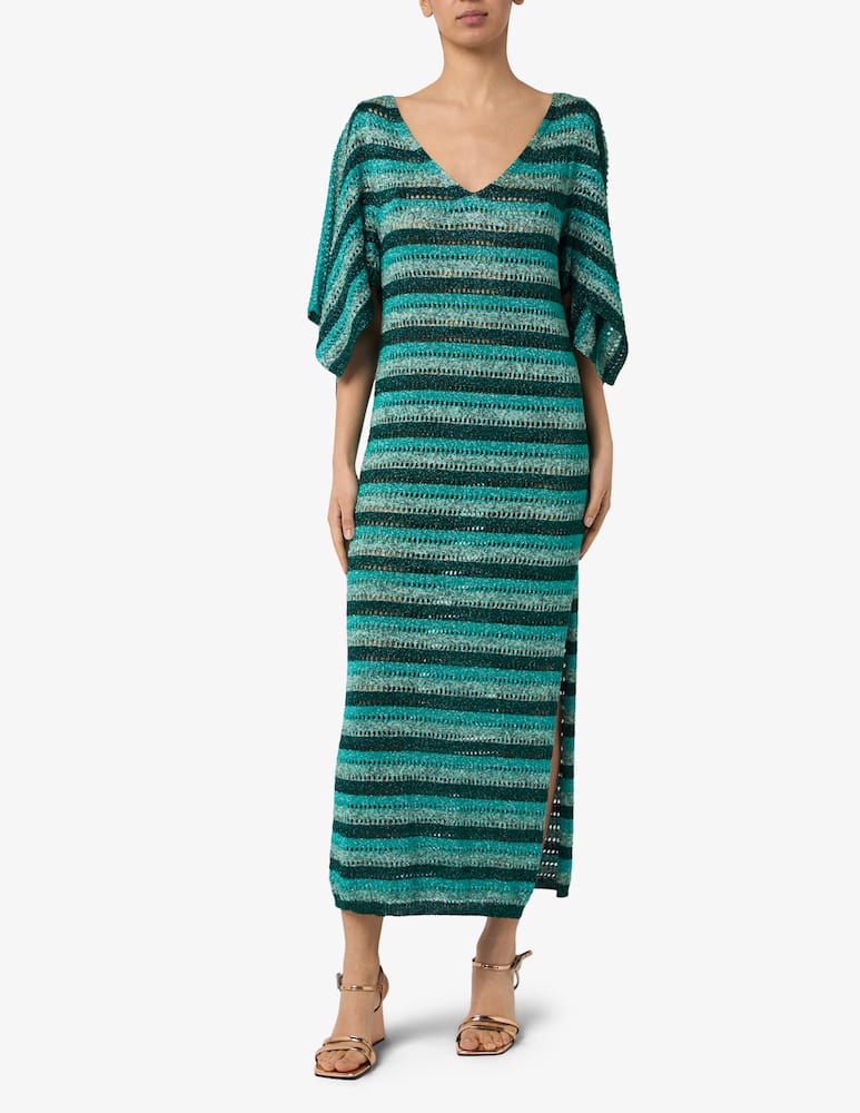 rinascente The Loom Striped crochet dress