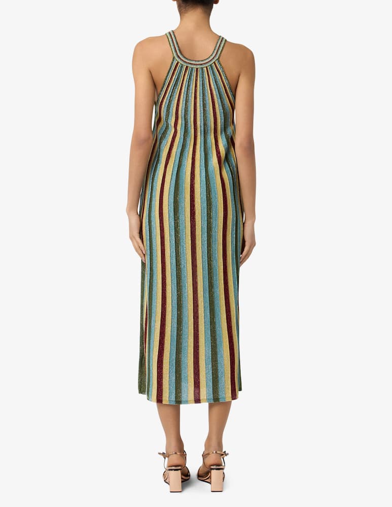 rinascente The Loom Striped halterneck dress