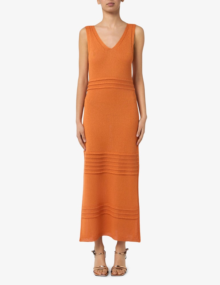 rinascente The Loom Fringed knit midi dress