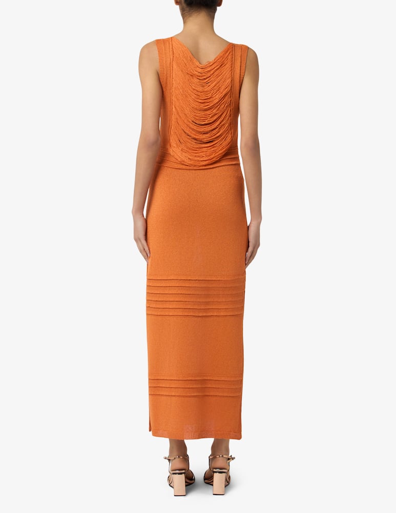 rinascente The Loom Fringed knit midi dress