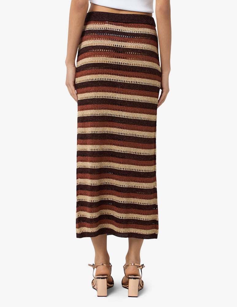rinascente The Loom Striped wrap knit skirt