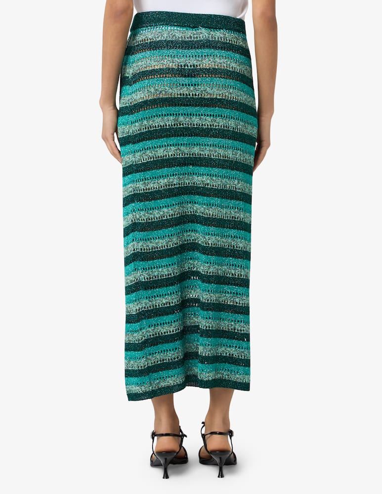 rinascente The Loom Striped wrap knit skirt