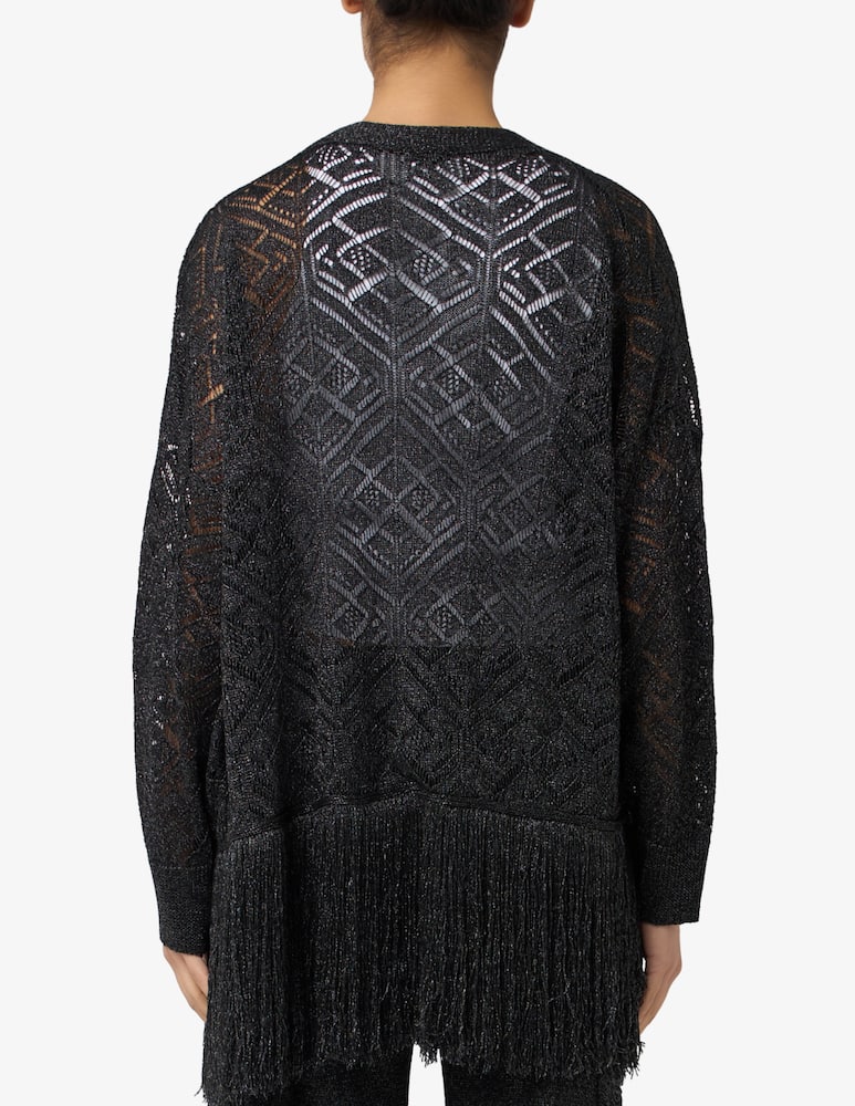 rinascente The Loom Fringed open knit cardigan